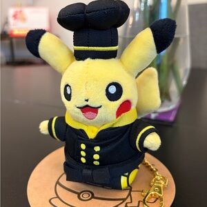 NEW Pokemon Cafe Pikachu Mini Chef Keychain Plush